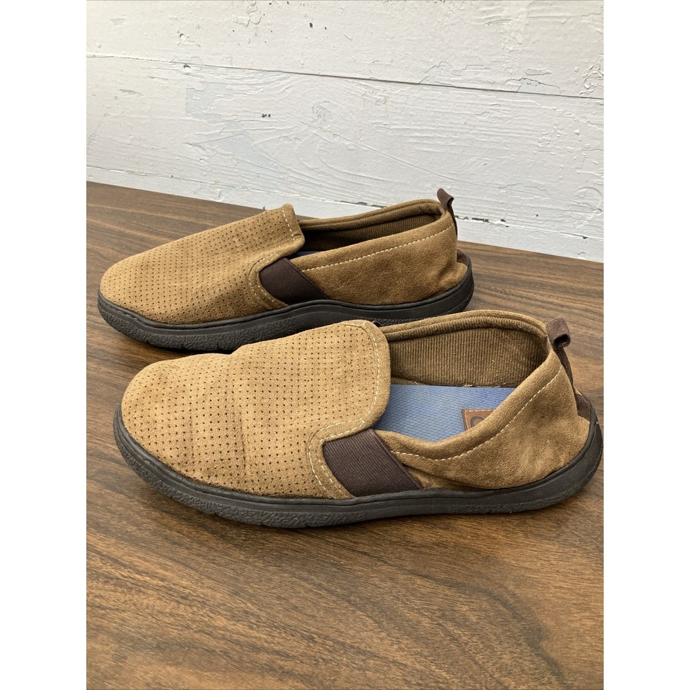 Dearfoam Men Slippers Brown Slip On Shoe Size 8/9 Medium No Box